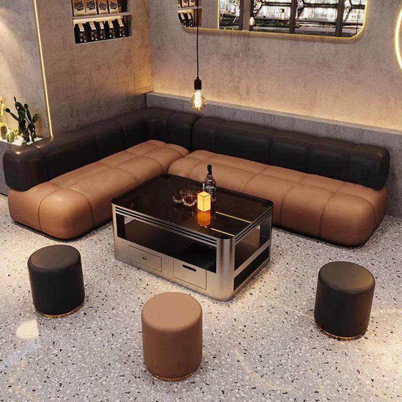 卡座沙发奶茶店咖啡厅KTV清吧餐桌椅组合酒吧沙发台球室接待座椅