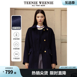 TeenieWeenie小熊秋冬季格雷系绵羊毛毛呢呢子外套大衣小个子女士