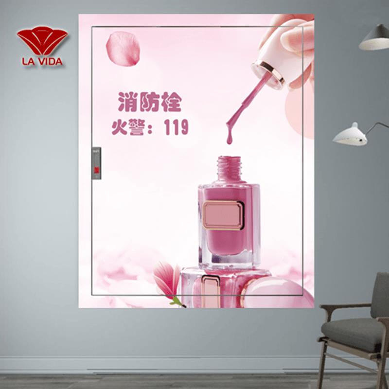 消防栓遮挡美甲店专用消火栓贴画可擦拭防水贴画墙纸墙画壁画墙贴