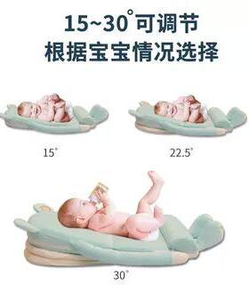 婴儿防吐奶斜坡垫新生儿宝宝防溢奶枕头喂奶床中床椰棕床垫可折叠