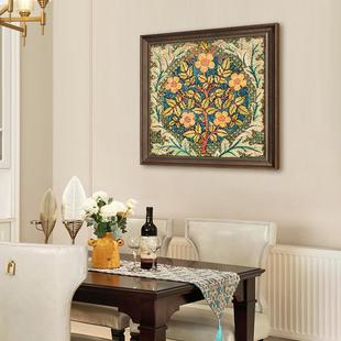 莫里斯复古美式 饰画客厅沙发壁画抽象卧室床头挂画 餐厅背景墙面装