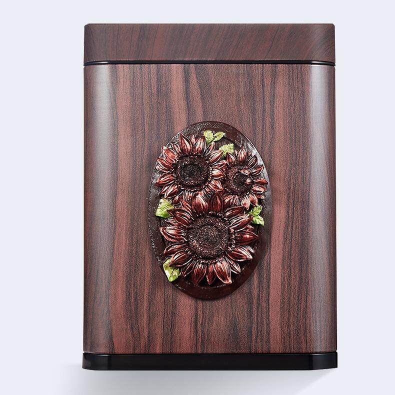 高档简约带盖垃圾桶客厅中国风仿木创意卧室高档简约带盖垃圾桶