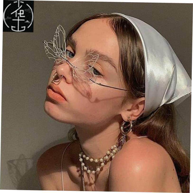 覆古翅膀太阳眼镜时尚奢侈品男人女人金属