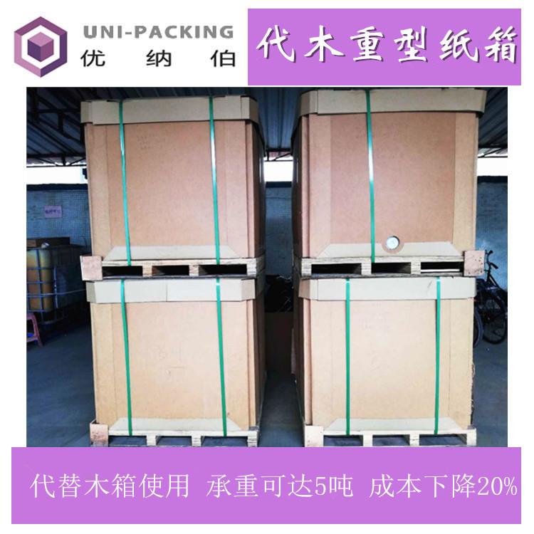 耐摔抗压重型代木纸箱汽车零部件包装箱七层带托盘特硬物流纸箱