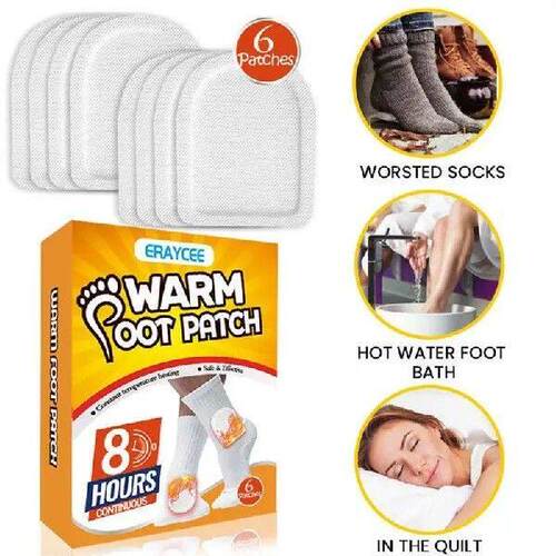 6 Pcs Universal Body Foot Warmer Sticker Self Adhesive