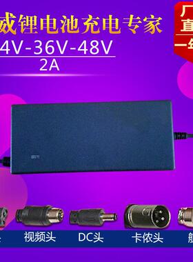 锂电池电动车充电器48V36V60V24V2A72V3A滑板车锂离子哈雷平衡车