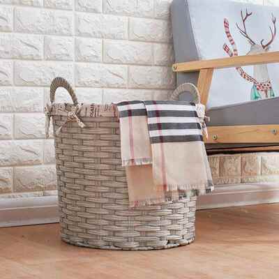 脏衣篓tb-59453用藤编玩具收纳卧室浴室编筐织洗衣篓收纳篮大仿号