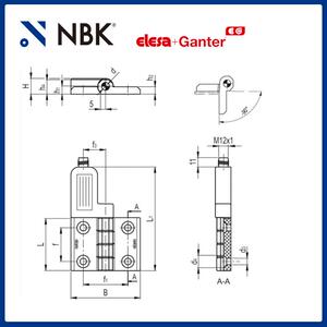 NBK ELESA CFSQ-C-A-S-EA 带内置安全开关铰链 超级高科技聚合体