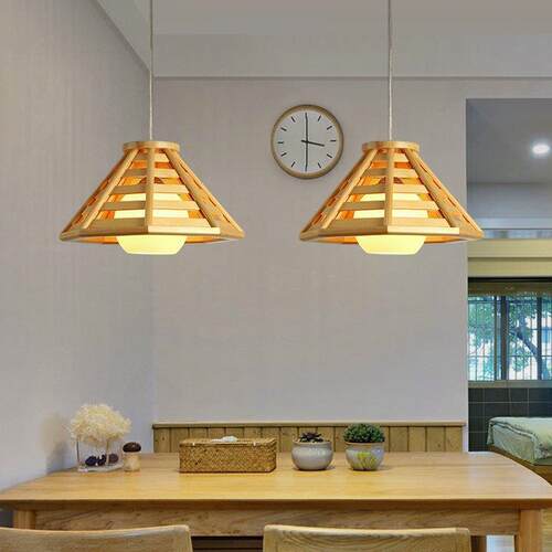 简约木艺竹编吊灯 个性创意餐厅饭店灯 鸟巢灯具民宿客栈茶楼吊灯