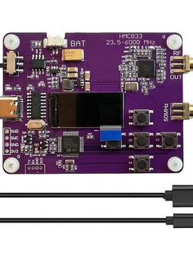 6GHz射频信号发生器23.5MHZ-6000MHz按键版oled屏幕显示HMC833