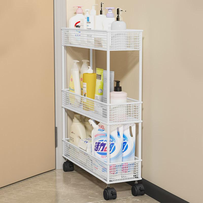 9V7T缝隙极窄置物架门后夹缝收纳柜冰箱厨房超窄边缝卫生间储物小