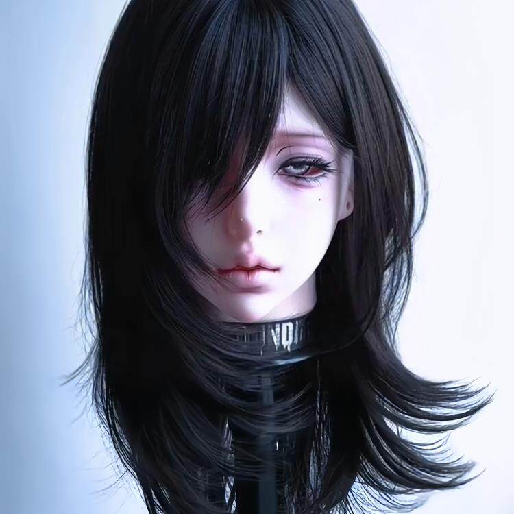 狼尾鲻鱼头假发lolita全头套女二次元彷真蓬松视觉系短发假发头套