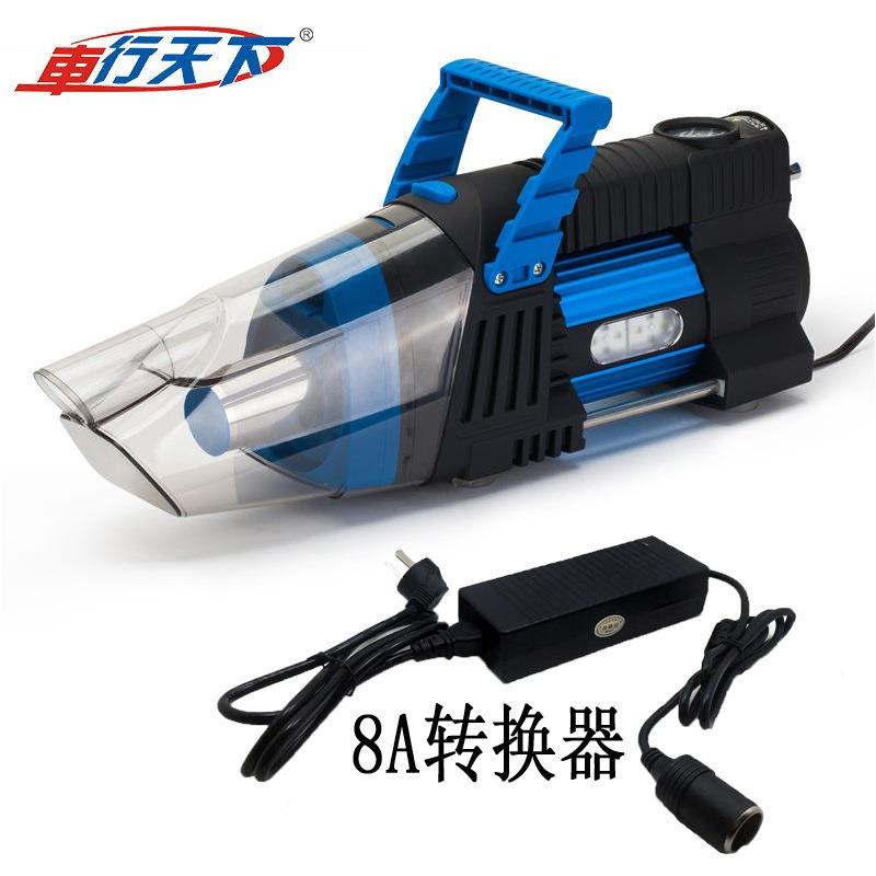 家车两用吸尘充气一体机 180W大功率12V汽车轮胎充气泵车用多功能