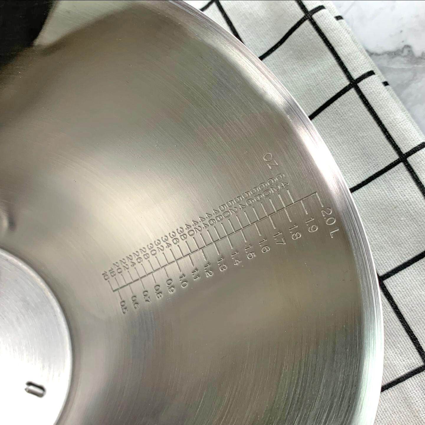 04加厚不锈钢量杯l带刻度奶茶杯厨房烘培量杯量勺0.5-2L刻度杯