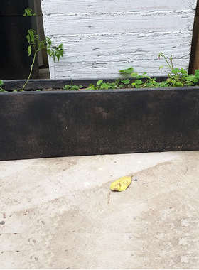 种菜屋顶景区盆柜托盘镁水泥盆 造景花盆10c古朴泥水泥植黑色绿色