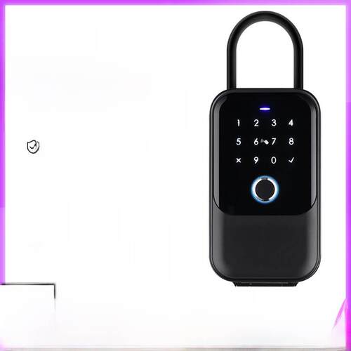 指纹密码钥匙盒装修门口钥匙箱远程密码盒挂锁户外防水钥匙存放盒