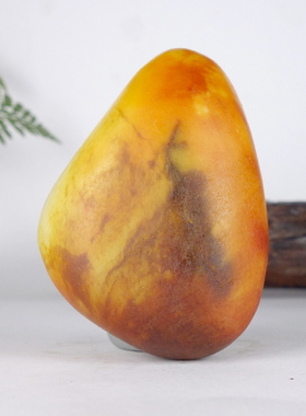 时来运转保真新疆和田玉白玉籽料独籽枣红皮原石原料把件221.60g