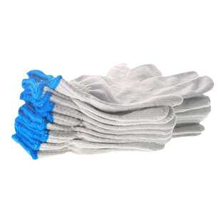 纱布做事胶防冻白沙保暖白棉男士点棉线麻布动棉线劳劳保白色手套