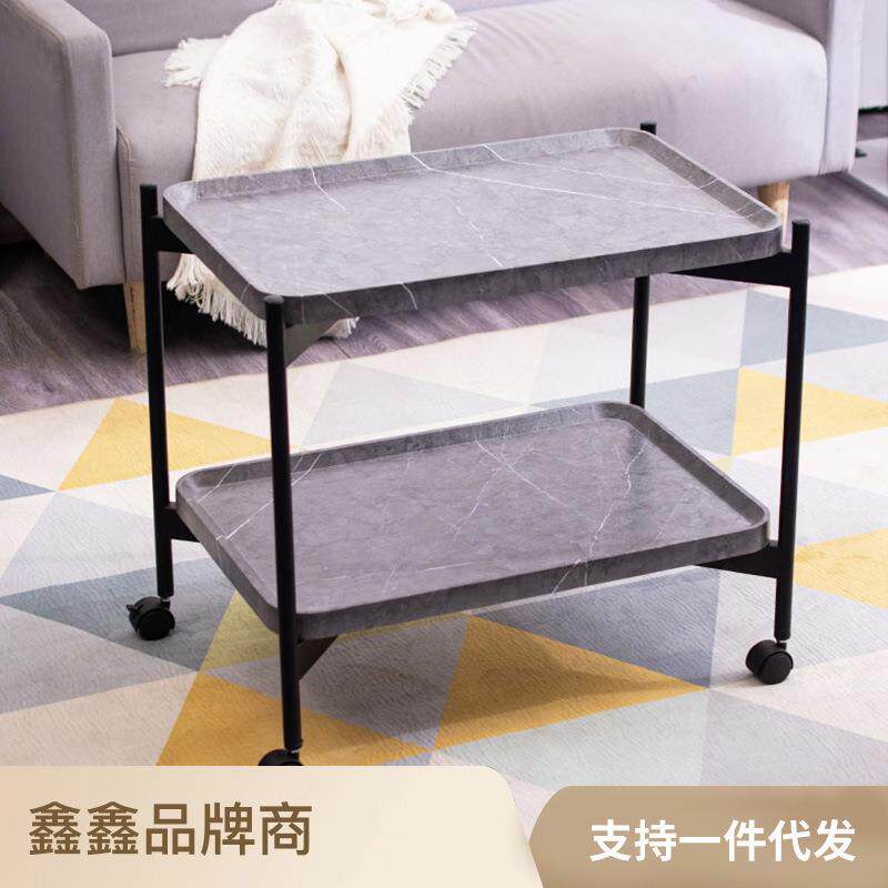 小推车沙发边几置物架带轮餐车酒店上菜餐边推车客厅可移动小茶几