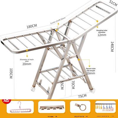 Clothes Drying Rack Indoor/Outdoor Collapsible Laundry