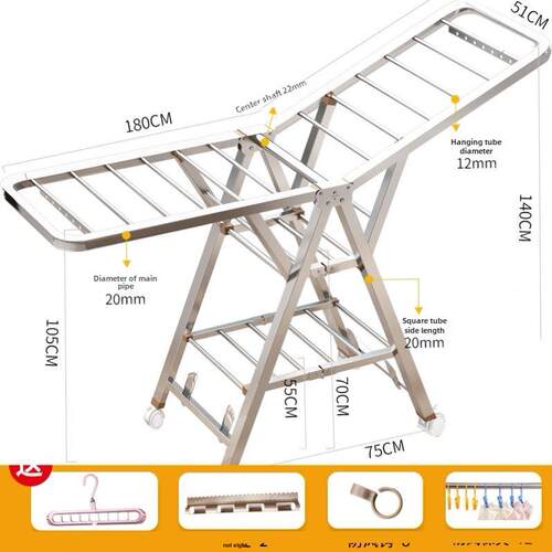 Clothes Drying Rack Indoor/Outdoor Collapsible Laundry