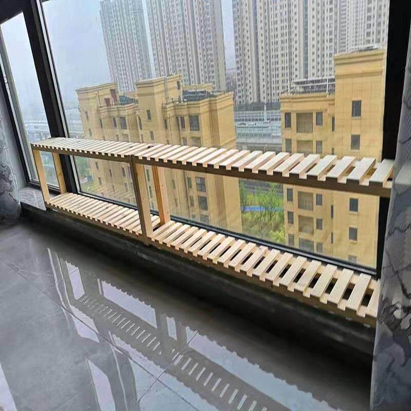 窗台上花架置物架阳台放多肉的多层格架落地式实木飘窗花盆田园