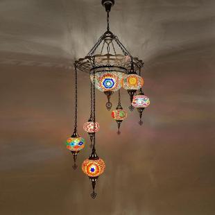 土耳其特色餐厅卡座咖啡厅酒店民宿酒吧SPA楼梯间前台装 饰吊灯