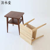 大师设计经典 白蜡木实木沙发几 原木角几边几 清木堂 实木边几桌