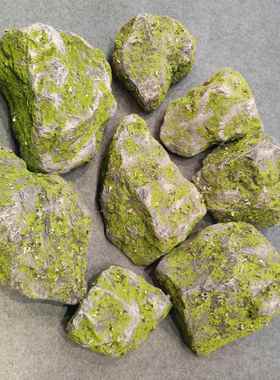 景观石头青苔假山石 PU泡沫苔藓石头酒店园林工程仿真苔藓石头