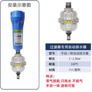 空壓機精密過濾器自動排水器SA6D AD402手自一體自動排水閥HAD20B
