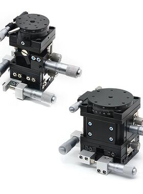 XYZR轴位移四轴手动平移台高精度工作台微调光学滑台LT40/60/80