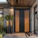 防爆木纹智能别墅入户门精雕铸铝大门公寓子母门全铝防盗进户单门