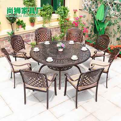 铝铸户外桌椅组合简约家用室庭花园防腐休闲tb-60132阳院台露天桌