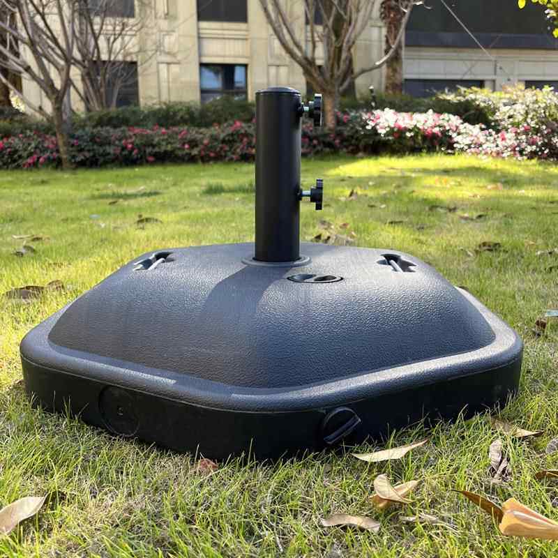 六边形户外遮阳伞底座水箱加水大中柱太阳伞注水伞艺术底座