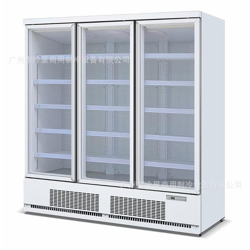 冷冻展示冰柜-18~-22℃下机组三门风冷商用冰淇淋肥牛冰箱