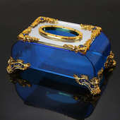 会ktv纸盒盒抽纸巾家用热销纸巾盒高端酒店水晶奢华欧式 所