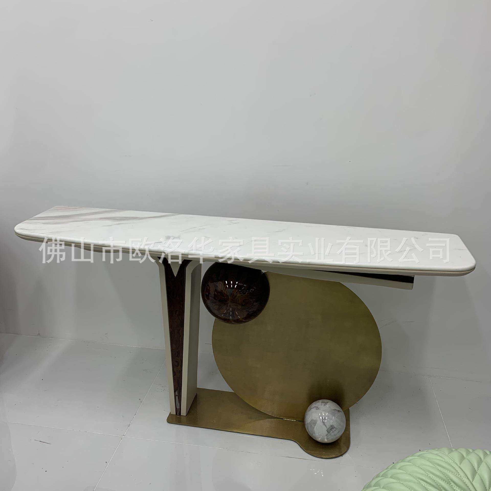 岩板餐桌椅组合现代简约设计高端家用客厅简约餐桌艺术品轻奢意式