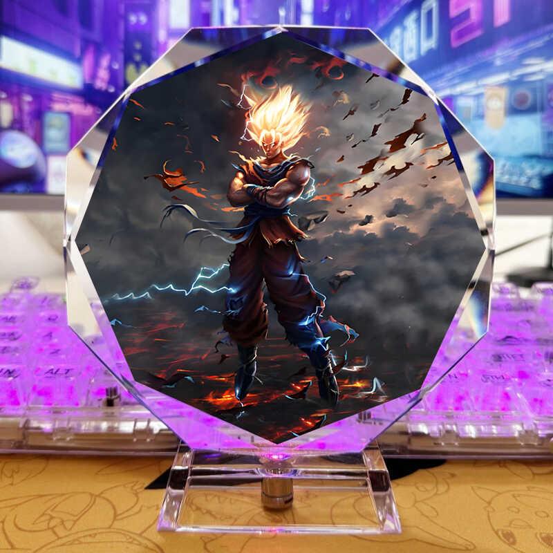 七龙珠超级赛亚人周边手办立牌摆件弗利萨贝吉塔发光小夜灯礼品