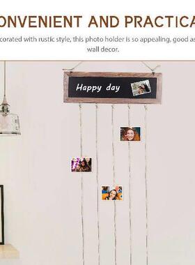 Wooden Tag Photo Holder Wall Display Picture Decor