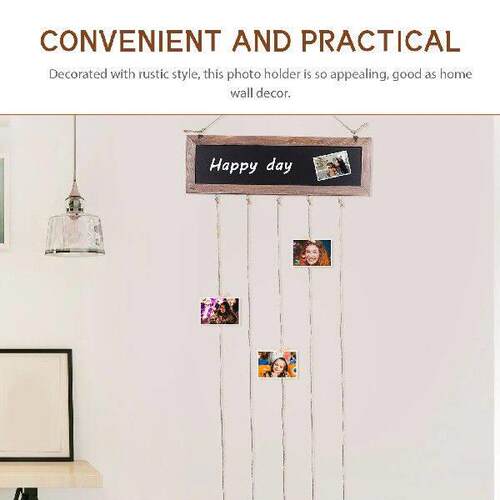 Wooden Tag Photo Holder Wall Display Picture Decor