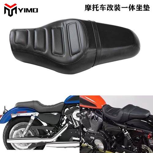 哈雷改装XL8831200X48改装坐垫双人座垫前后一体坐垫皮坐