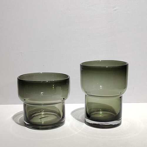 现代轻奢玻璃花瓶桌面摆设现代样板房桌面软装插花饰品