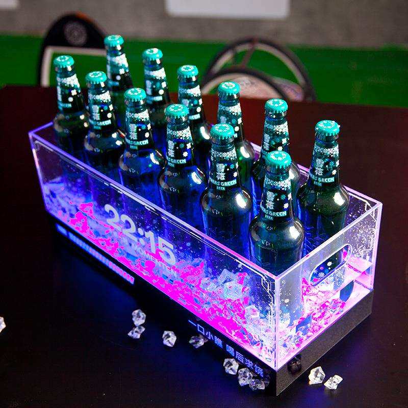 啤酒鸡尾酒亚克力酒吧发光酒桶 威雪花冰桶 清吧KTV酒吧百冰酒槽