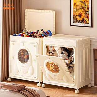 儿童玩具收纳箱翻盖家用超大容量衣服衣物被子整理筐多功能储物箱