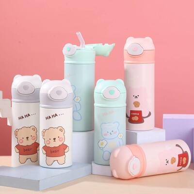 320/420ML Cute Kids Stainless steel Water Bottle Vacuum Flac