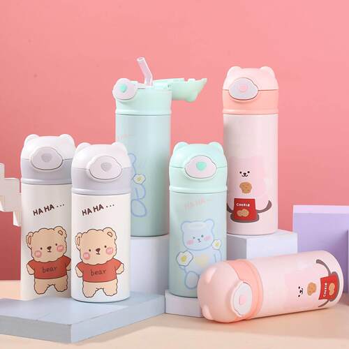 320/420ML Cute Kids Stainless steel Water Bottle Vacuum Flac