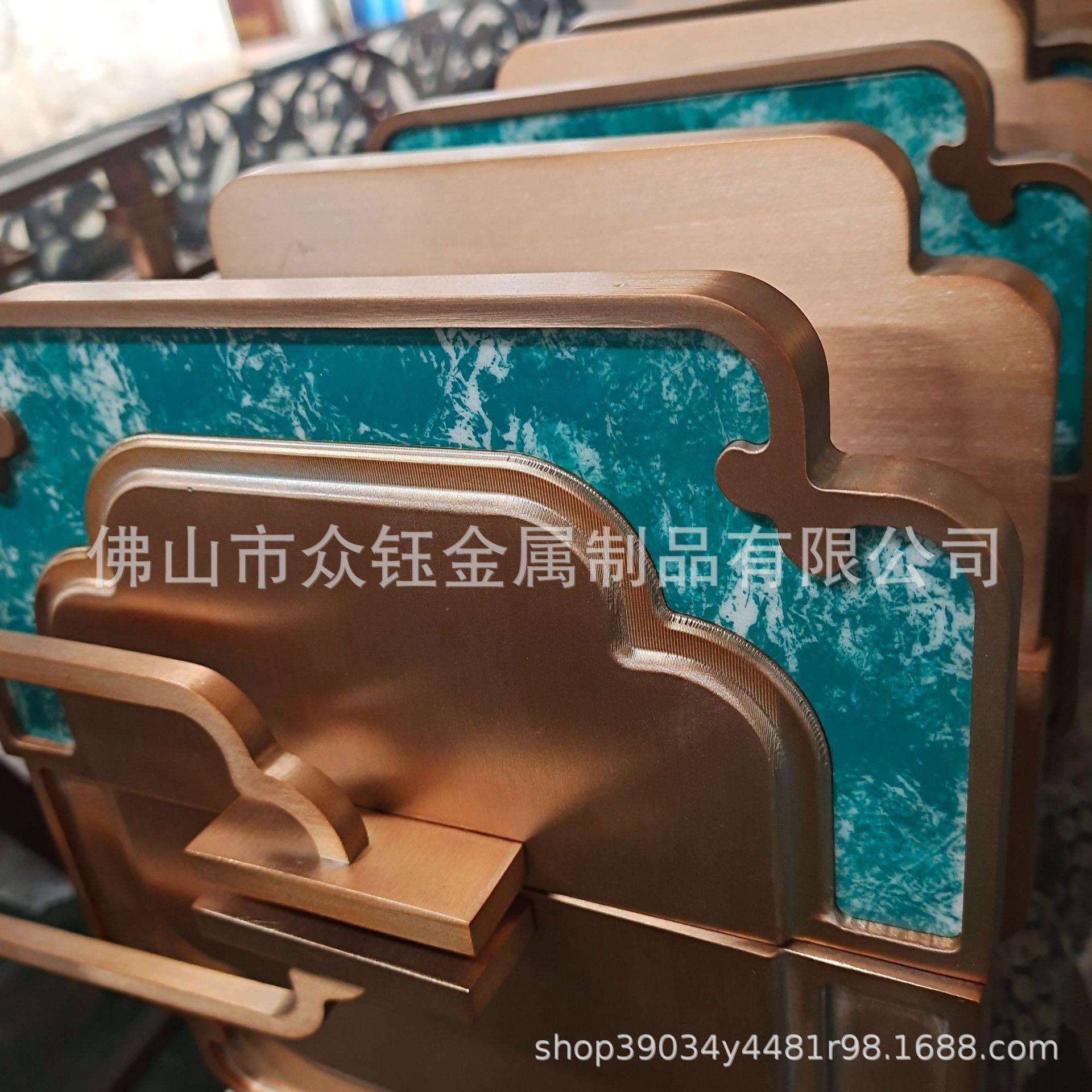 众钰大门拉手铝合金仿铜复古简约轻奢酒店别墅大理石入户门把手