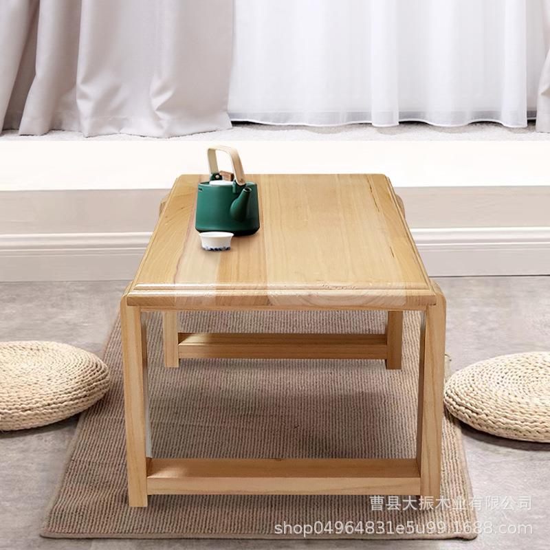 中式飘小茶几米榻榻简约窗窗折叠桌地台阳台楠竹茶桌矮桌毯小型桌