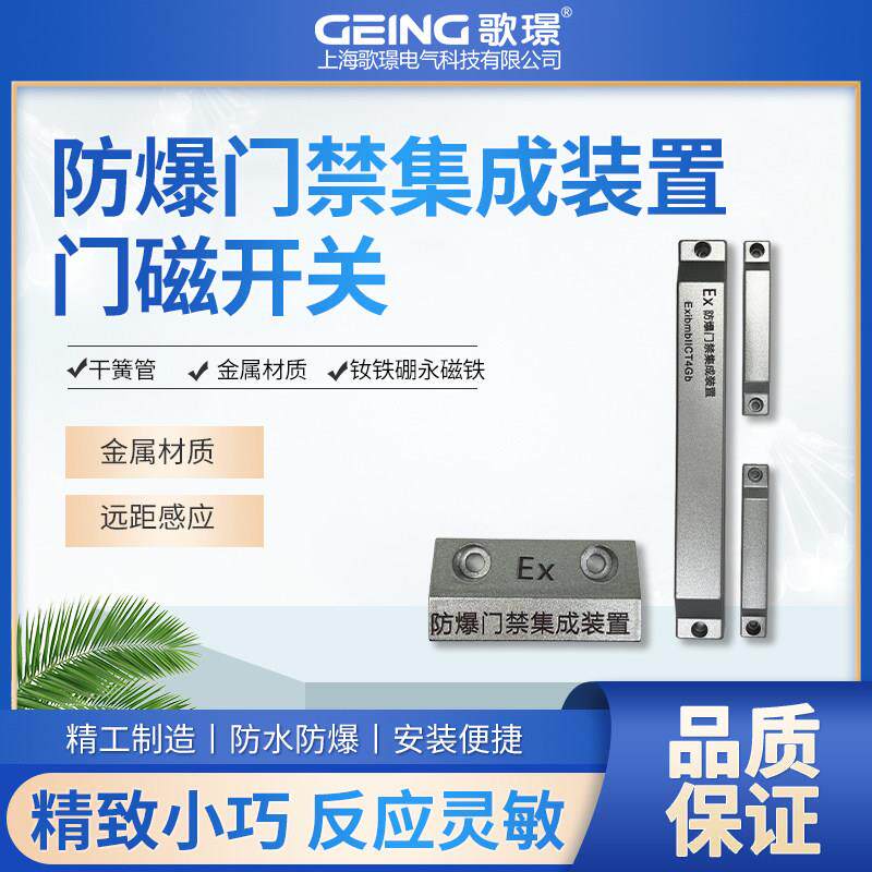 GEING/歌璟 防爆门禁集成装置门磁开关GJ110 磁控开关 门窗感应器