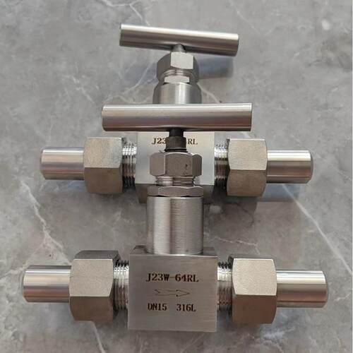 J23W-64RL整体不锈钢针形阀 球面密封 316L材质 不锈钢蒸汽仪表阀